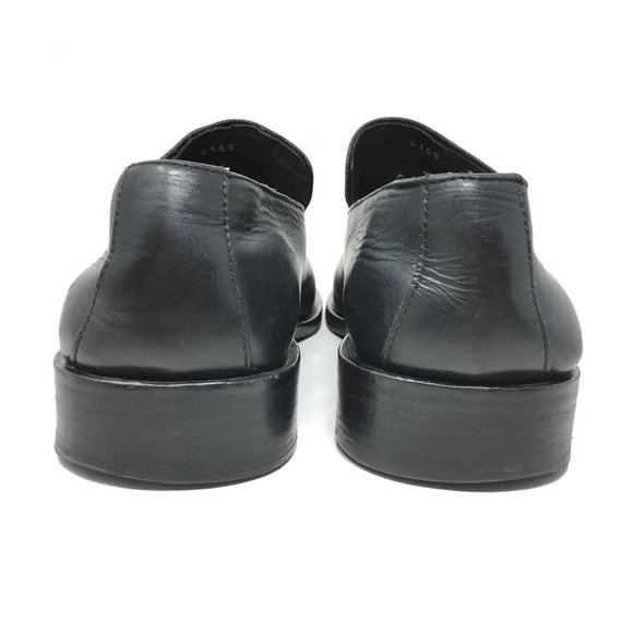 Men\'s VINTAGE Gucci Slip On Loafers Dress Shoes Size 40 E/7 E Wide Black Leather main image 8